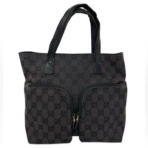 Gucci Black Monogram Tote Bag